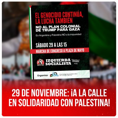 29 de noviembre: ¡A la calle en solidaridad con Palestina!