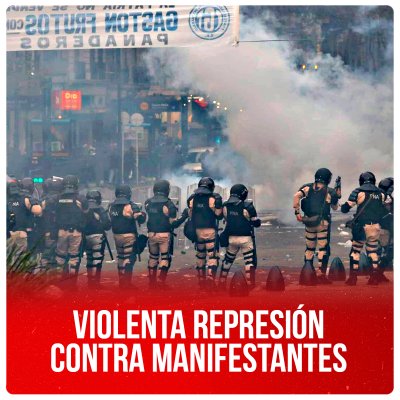 Violenta represión contra manifestantes