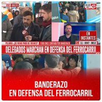 Banderazo en defensa del ferrocarril