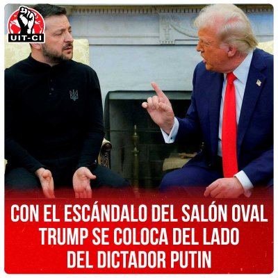 Con el escándalo del salón oval Trump se coloca del lado del dictador Putin