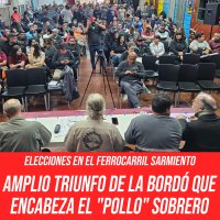 Elecciones en el Ferrocarril Sarmiento / Amplio triunfo de la Bordó que encabeza el "Pollo" Sobrero