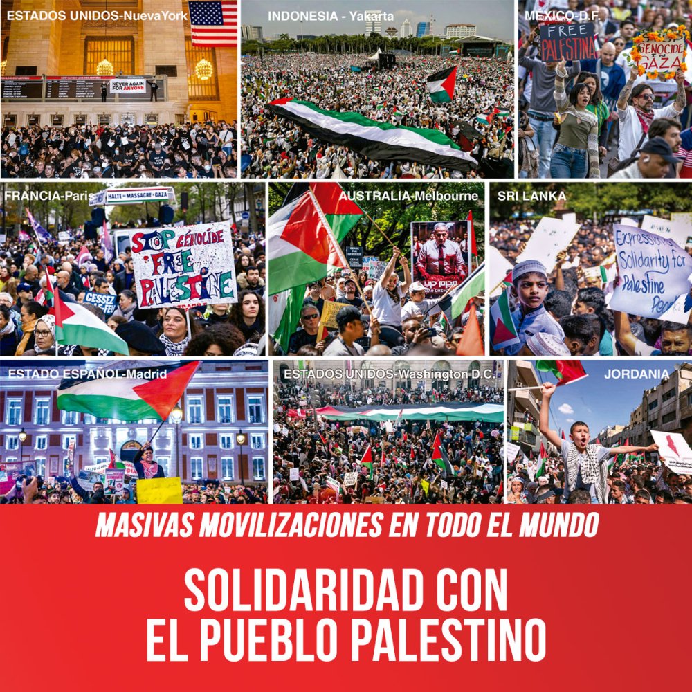Masivas movilizaciones en todo el mundo / Solidaridad con el pueblo palestino