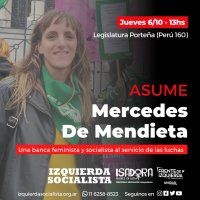 Mercedes De Mendieta (Izquierda Socialista/Frente de Izquierda Unidad) asume en la legistatura porteña