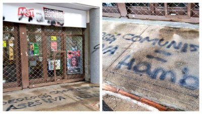 Repudio de Izquierda Socialista a ataques derechistas contra local partidario del MST y mural de PO por Mariano Ferreyra