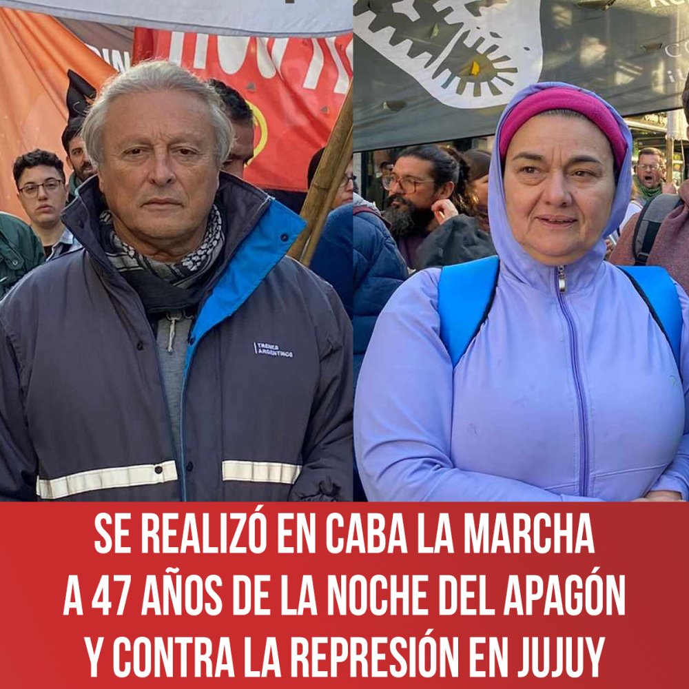 Se realizó en CABA la marcha a 47 años de la noche del apagón y contra la represión en Jujuy