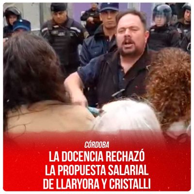 La docencia rechazó la propuesta salarial de Llaryora y Cristalli