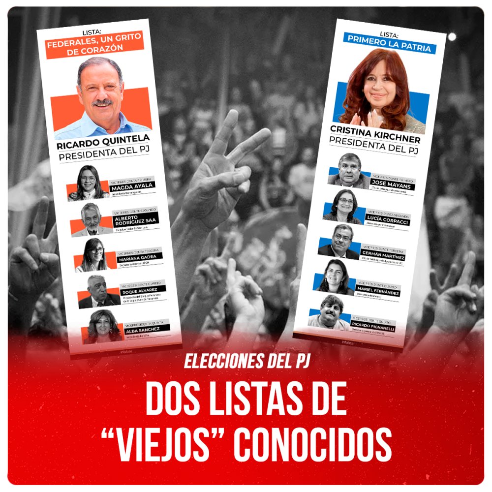 Elecciones del PJ / Dos listas de “viejos” conocidos