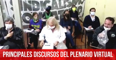 Principales discursos del plenario virtual