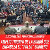 Elecciones en el Ferrocarril Sarmiento / Amplio triunfo de la Bordó que encabeza el "Pollo" Sobrero