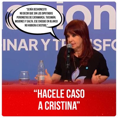 “Hacele caso a Cristina”