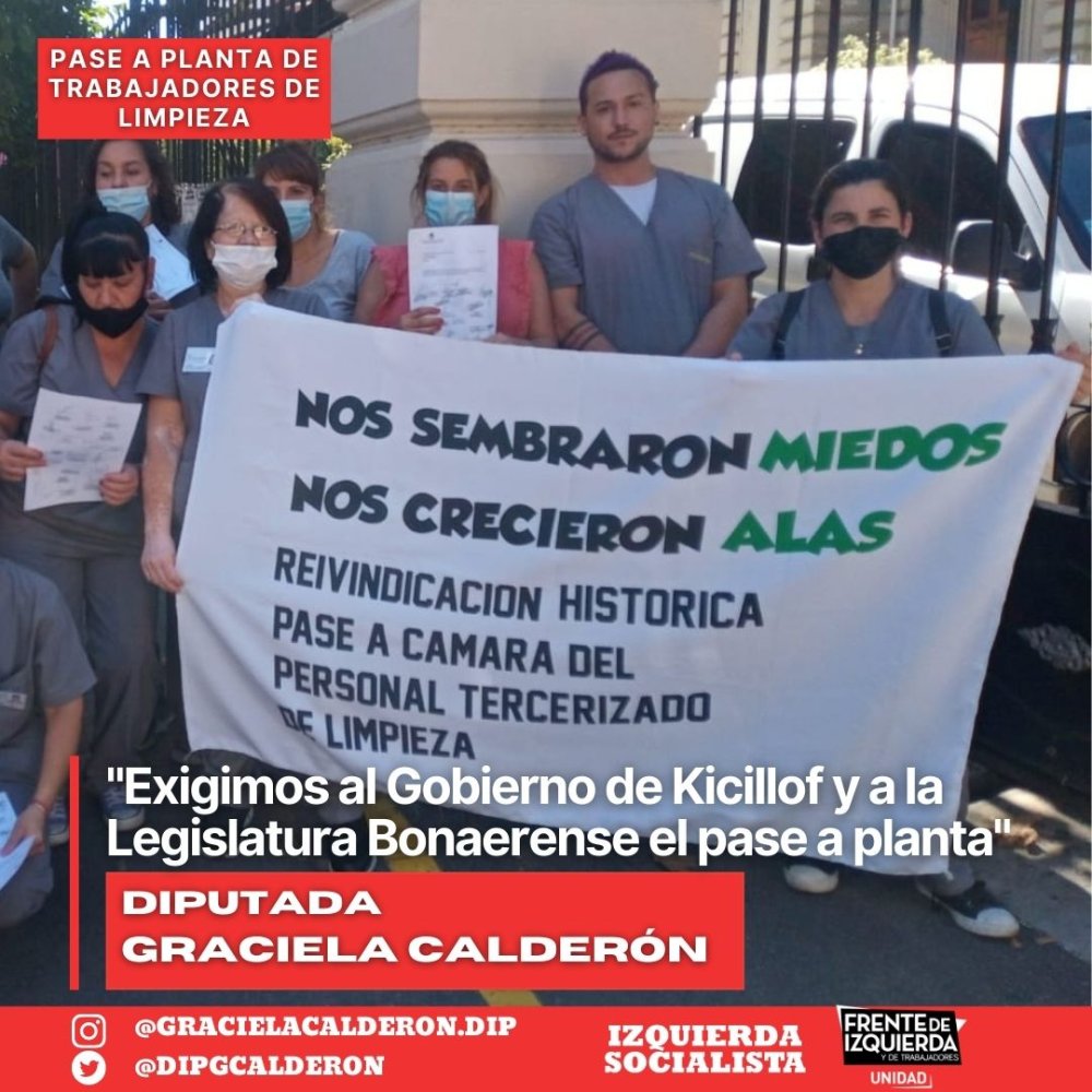 “Exigimos al gobierno y a la Legislatura Bonaerense el pase a planta”