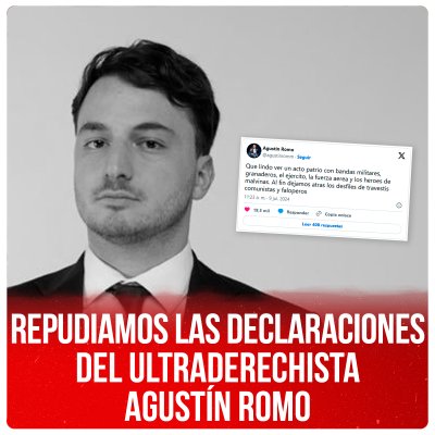 Repudiamos las declaraciones del ultraderechista Agustín Romo
