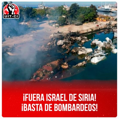 ¡Fuera Israel de Siria! ¡Basta de bombardeos!