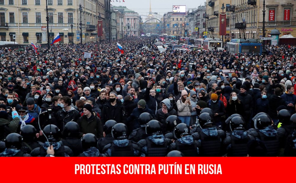 Protestas contra Putín en Rusia