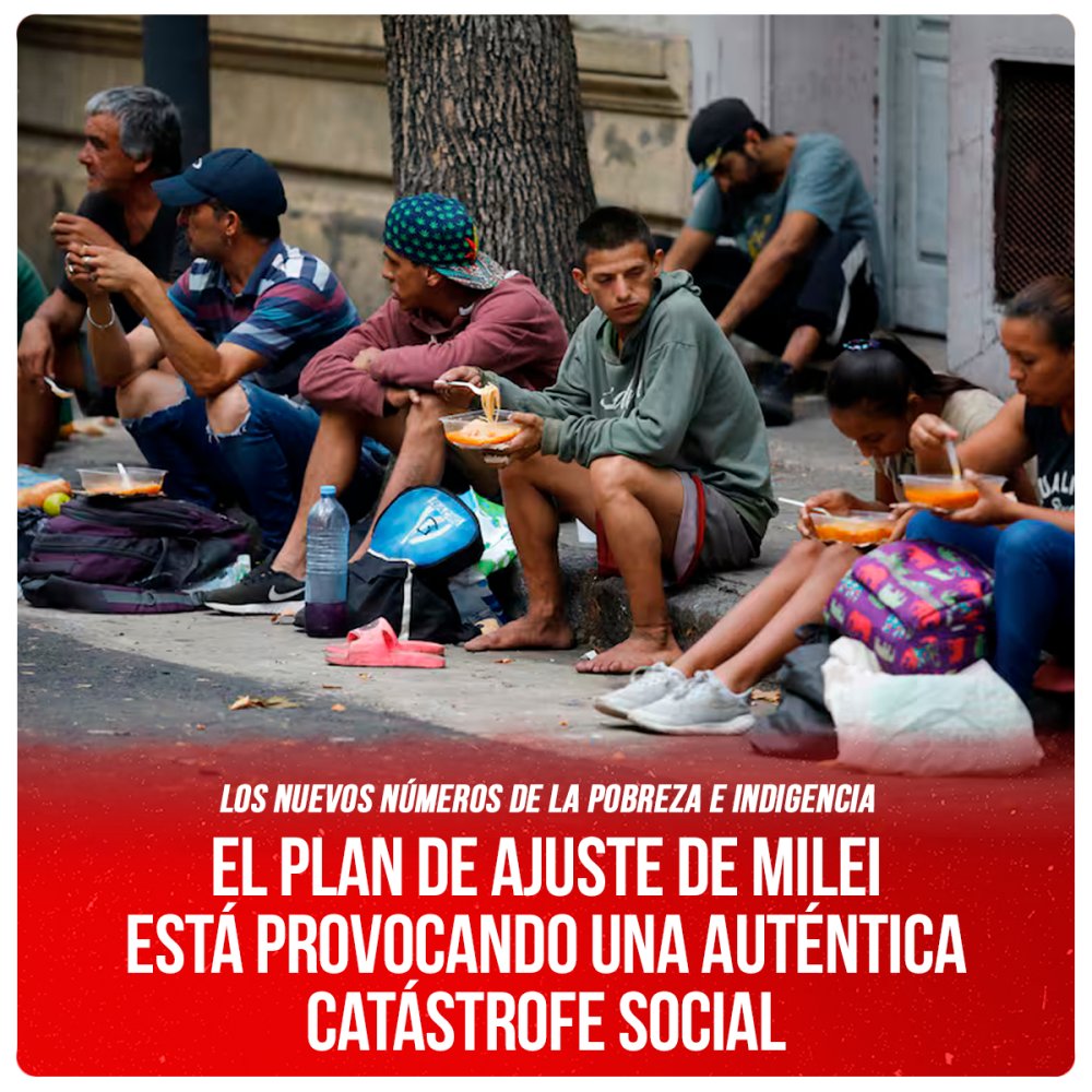 Los nuevos números de la pobreza e indigencia / El plan de ajuste de Milei está provocando una auténtica catástrofe social