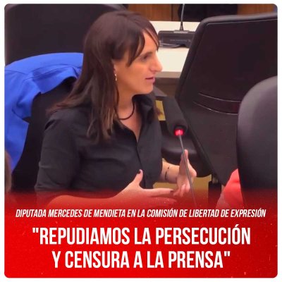 Diputada Mercedes de Mendieta en la Comisión de libertad de expresión / "Repudiamos la persecución y censura a la prensa"