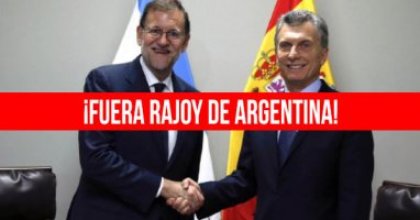 ¡Fuera Rajoy de Argentina! - Acto frente a la Cancillería
