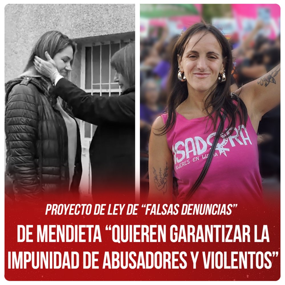 Proyecto de ley de “falsas denuncias” / De Mendieta “Quieren garantizar la impunidad de abusadores y violentos”