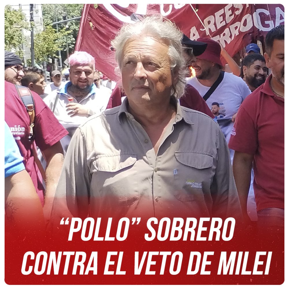 “Pollo” Sobrero contra el veto de Milei