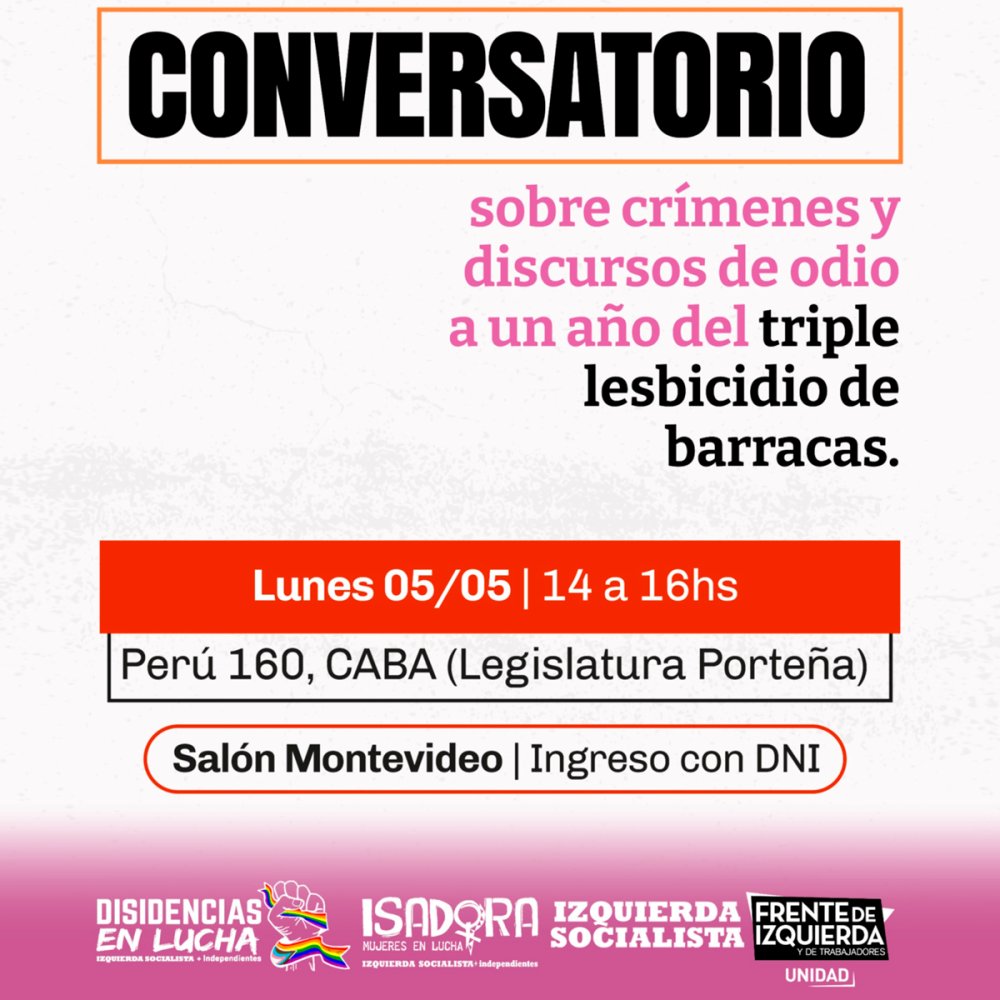 A un año del triple lesbicidio de Barracas / Conversatorio sobre crímenes y discursos de odio