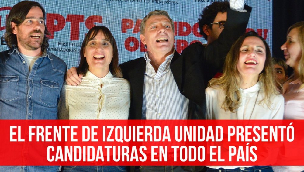 Se presentó la lista unitaria del Frente de Izquierda