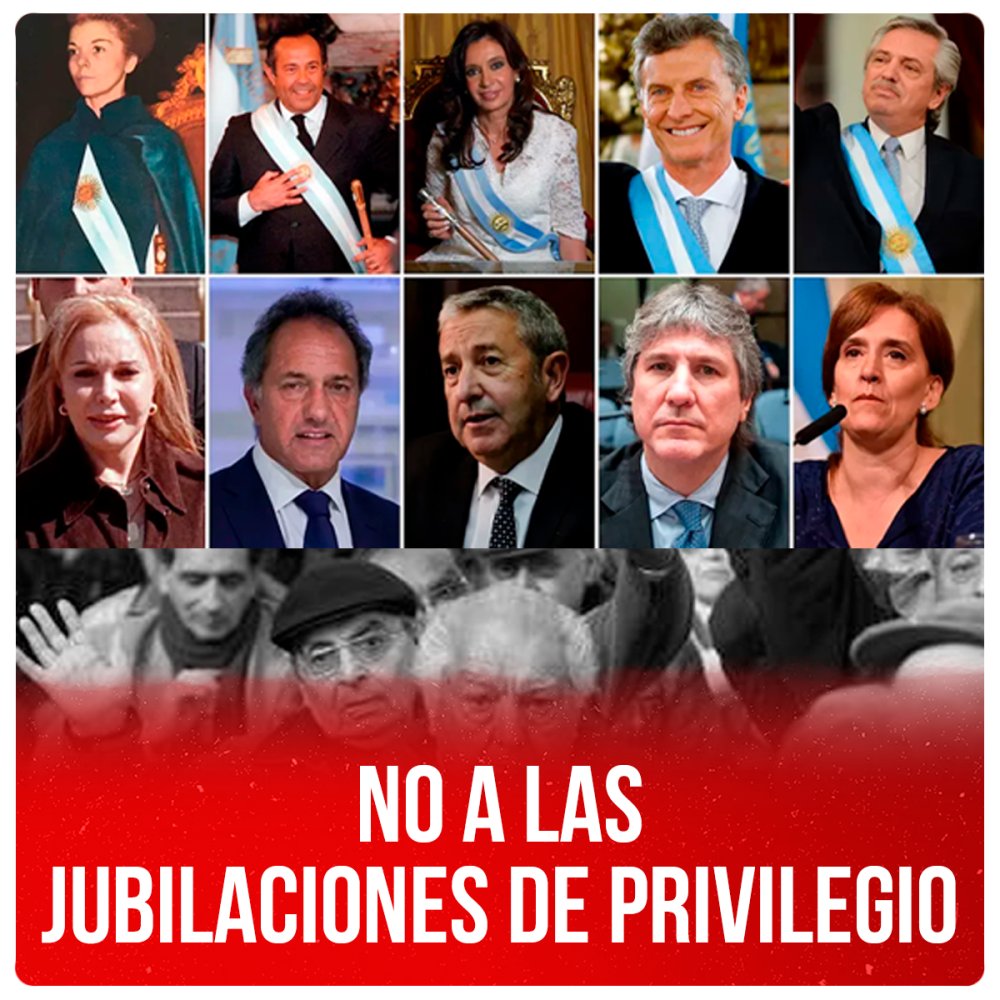 No a las jubilaciones de privilegio