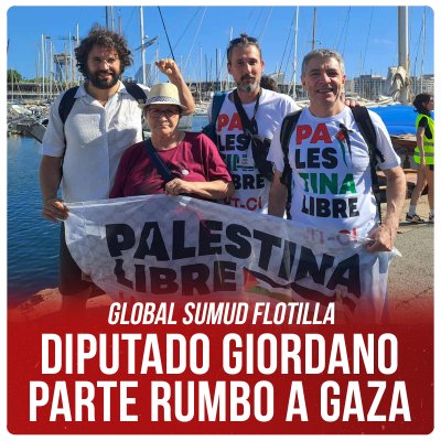 Global Sumud Flotilla / Diputado Giordano parte rumbo a Gaza
