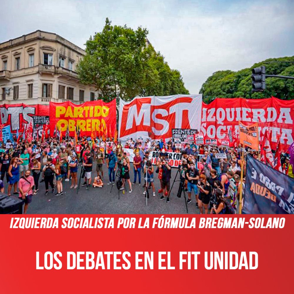 Izquierda Socialista por la fórmula Bregman-Solano / Los debates en el FIT Unidad