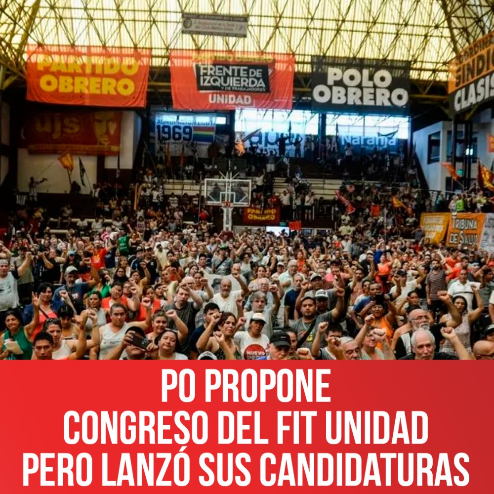 PO propone Congreso del FIT Unidad pero lanzó sus candidaturas
