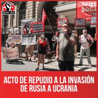 Acto de repudio a la invasión de Rusia a Ucrania