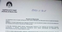 Educación: Proyecto del FIT para anular "Operativo Enseñar"