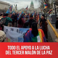 Todo el apoyo a la lucha del Tercer Mal&oacute;n de la Paz