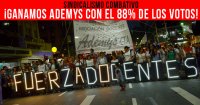 Sindicalismo combativo: ¡Ganamos Ademys con el 88% de los votos!