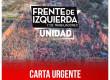 Carta urgente a las direcciones del FIT-U