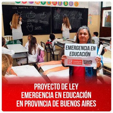Proyecto de ley - Emergencia en Educación en Provincia de Buenos Aires