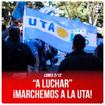 Lunes 2/12 / "A Luchar" ¡Marchemos a la UTA!