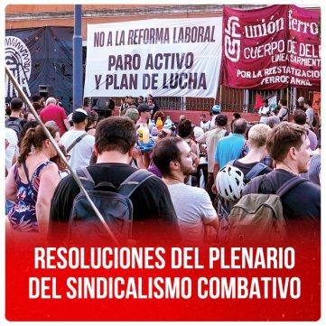 Resoluciones del plenario del sindicalismo combativo