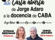 Carta Abierta de Jorge Adaro a la docencia de CABA