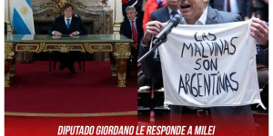 Diputado Giordano le responde a Milei: Milei usa la causa Malvinas para entregando de pies y manos al imperialismo norteamericano y al FMI