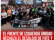 El Frente de Izquierda Unidad rechaza el desalojo de Fate y exige su inmediata reapertura