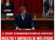 El "discurso" de inauguración de Sesiones del facho de Milei / Insultos y amenazas de más ataque al pueblo trabajador
