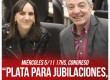 Miércoles 5 de noviembre 17hs, Congreso “Plata para jubilaciones, no para el FMI”
