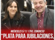 Miércoles 5 de noviembre 17hs, Congreso  “Plata para jubilaciones, no para el FMI”