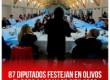 87 diputados festejan en Olivos el robo a las y los jubilados