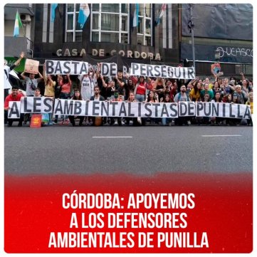 Córdoba: apoyemos a los defensores ambientales de Punilla