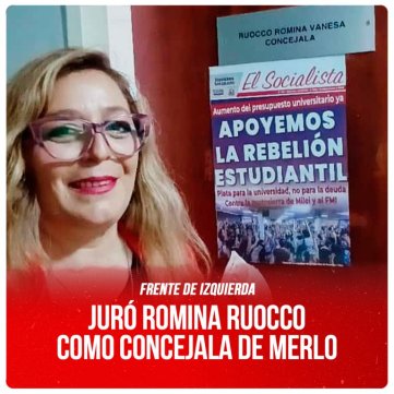 Frente de Izquierda / Juró Romina Ruocco como Concejala de Merlo