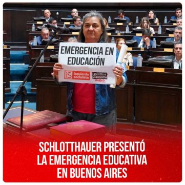 Schlotthauer presentó la emergencia educativa en Buenos Aires