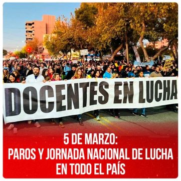 5 de marzo: Paros y jornada nacional de lucha en todo el país