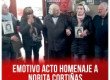 Emotivo acto homenaje a Norita Cortiñas en la Unión Ferroviaria Oeste