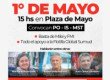 Acto unitario del 1º de mayo / “Pollo” Sobrero y diputado Giordano en Plaza de Mayo